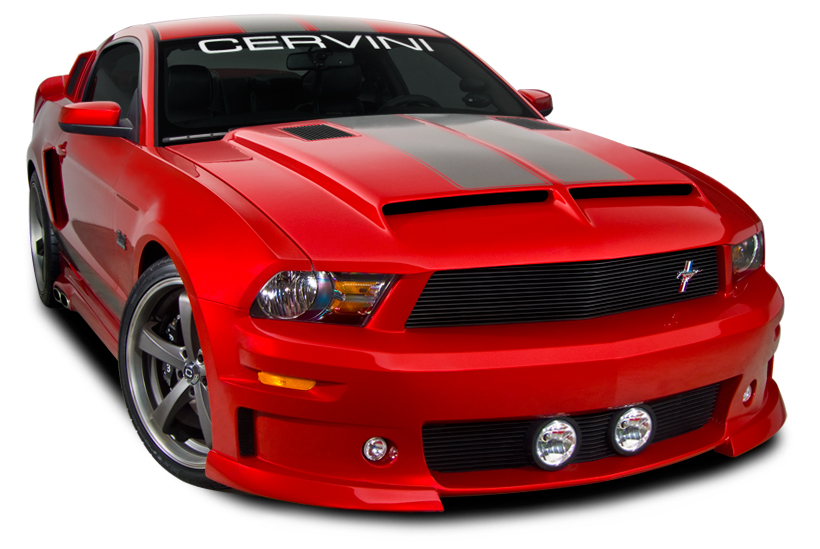 Cervinis Type 4 Ram Air Hood w Billet Extractors 10-12 Mustang Cervinis Type 4 Ram Air Hood w Billet Extractors 10-12 Mustang